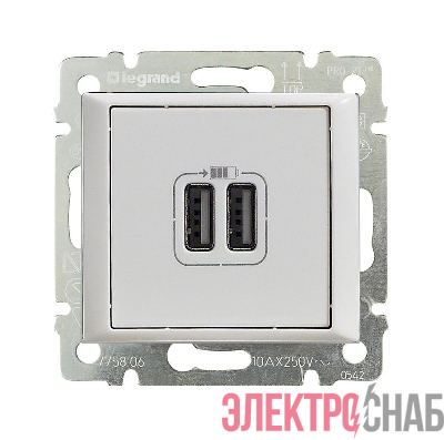 Розетка USB 2-м СП Valena механизм бел. (DIY-упак.) IEK 694370