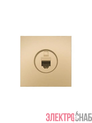 Розетка компьютерная 1-мест. СП ZIMA IP20 зол. LEZARD 704-3688-139