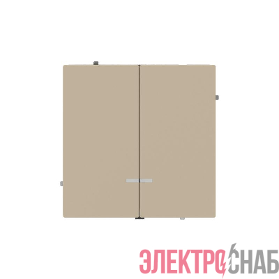 Выключатель 2-кл. KANT с подсветкой ванильн. марципан DKC 7015134