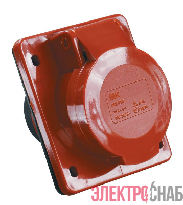 Розетка встраиваемая 16А 3P+E 380В IP44 ССИ-414 IEK PSR42-016-4