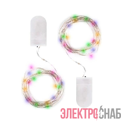 Гирлянда DC-G05-20MS2 20LED RGB 2xCR2032и(в компл.) (уп.2шт) ФАZА 5047990