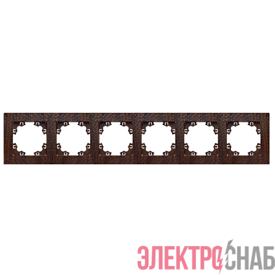 Рамка 6-м Афина фактурная универс. венге Universal A11043-V
