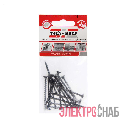 Саморез гипсокартон-дерево 3.8х51 (пакет) (уп.60шт) Tech-Krep/Zitar 125468