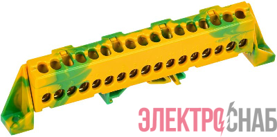 Шина PE "земля" в комб. изол. "Стойка" 6х9-17-ЖЗ TEKFOR IEK TF-NN10-17-DP-K52