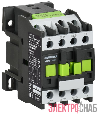 Контактор КМИе-10910 9А 110В/АС3 1НО GENERICA KKME11-009-110-10
