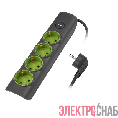 Удлинитель 4х3м с заземл с выкл. сер. ET-04-300G JAZZway 5051874