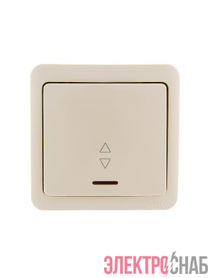 Переключатель проходной 1-кл. 1п ОП Viola 10А IP20 с подсветкой крем. LEZARD 751-0300-114