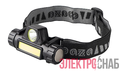 Фонарь аккумуляторный налобный AccuFH5-L3W/L3W 2 режима: COB 3Вт 220лм ближн. свет + LED 3Вт 100лм дальн. свет IP44 аккум. 1.2А.ч магнитн. держатель регулир. угол наклона ФАZА 5031241