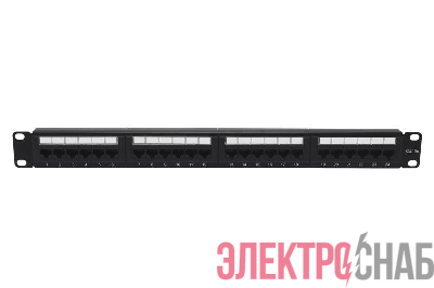 Патч-панель 19 1U кат.5E неэкранир. 24 порта RJ45 Dual IDC с задним кабельным организатором TOKOV ELECTRIC TKE-PP-5E-1U-24P-UTP-CO