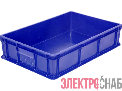 Ящик 600х400х140 мм сплошной без ручек синий 705.03.02 м 705.03.02 м
