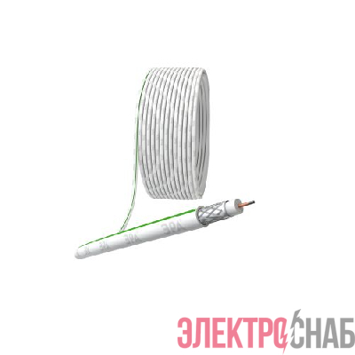 Кабель коаксиальный SAT 703 B CCS/оплетка Al 75% PVC 75Ом бел. (м) SL-B-75-PVC100 Simple Эра Б0044608