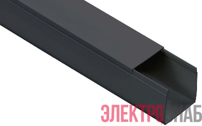 Кабель-канал 60х60 L2000 пластик ЭЛЕКОР черн. IEK EL-KK10-060-060-1-K02