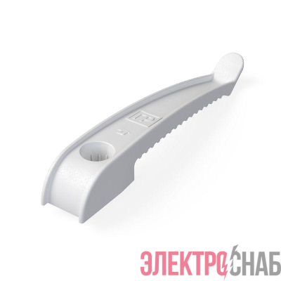 Держатель круглого кабеля односторонний для прямого монтажа на 8 мест в гофроящике бел. (уп.200шт) Промрукав PR13.0489