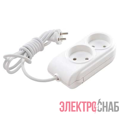 Удлинитель 2х3м без заземл. 10А IP20 защ. шторки Makel N2010041