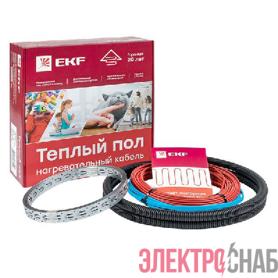 Комплект "Теплый пол" (кабель) 900Вт 64м 6.0кв.м EKF nk-900
