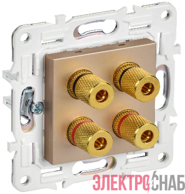 Аудиорозетка 4-м SKANDY SK-A01Sa песочн. IEK SK-S40-K98