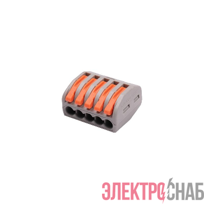 Клемма монтажная рычажного соединения СМК PTC-5P 222-415 450В 32А 0.08-2.5(4.0)кв.мм JazzWay 5073869