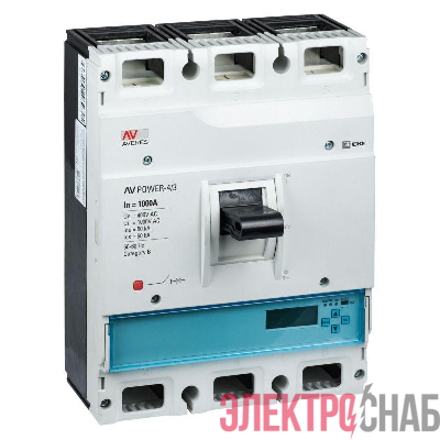 Выключатель автоматический 3п 1000А 50кА AV POWER-4/3 ETU6.2 AVERES EKF mccb-43-1000-6.2-av