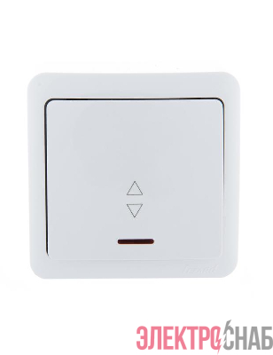 Переключатель проходной 1-кл. 1п ОП Viola 10А IP20 с подсветкой бел. LEZARD 751-0200-114