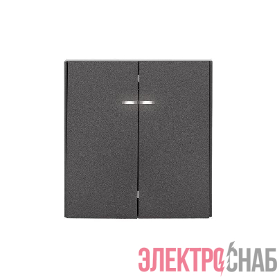 Выключатель 2-кл. СП STRONG MIELE 10А с подсветкой графит Kranz KR-78-0714-6