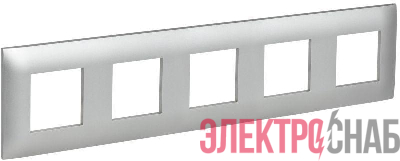 Рамка 5-м SKANDY SK-F05S серебр. IEK SK-M52-K23