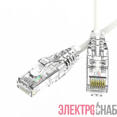 Патч-корд неэкранированный SLIM CAT6 U/UTP 4х2 28 AWG LSZH 2м бел. DKC RN6UU4520WH-28