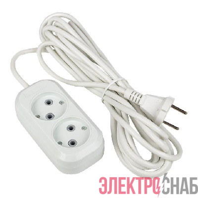 Удлинитель 2х5м без заземл. 10А IP20 Эксперт 2.2кВт ПВС 2х0.75 PROxima EKF UBA10-275-2-05