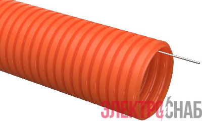 Труба гофрированная ПНД тяжелая d16мм с протяжкой оранж. (уп.100м) IEK CTG21-16-K09-100