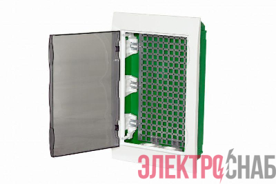 Корпус встраиваемый City9 Box IT 3 ряда 36мод. 2 розетки с прозр. дверцей SE EZ9E312S2FIT