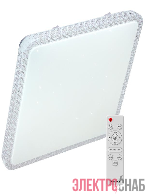 Светильник светодиодный PREMIUM MYSTERY QUADRO 75Вт 230В 3000-6500К 6000лм IP40 530х530х70мм настенно-потолочный управляемый с пультом ДУ КОСМОС KSMystQD75W