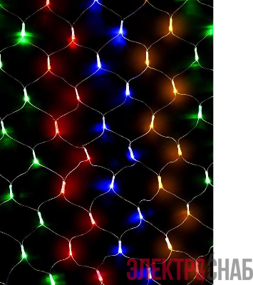 Гирлянда-сетка NTLD144C-M 1.5х1м 144LED разноцвет. IP20 соединяемая до 3мод. SHLights 4610003328672