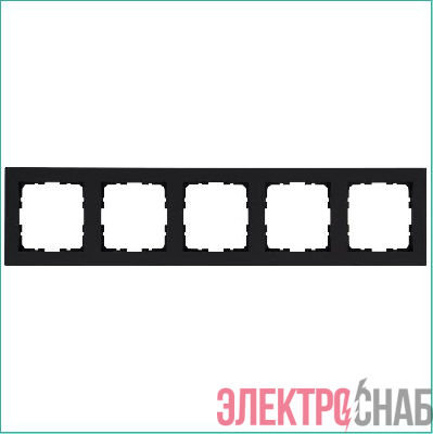 Рамка 5-м G-Classic черн. матов. soft touch Jasmart G1005PB