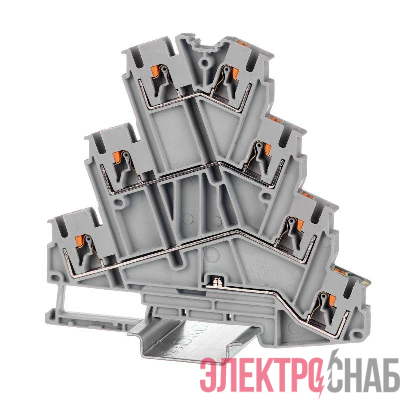Клемма многоуровневая для подкл. электродвигателя зажим push-in 7 точек подкл. 2.5кв.мм сер. DKC VPR-2.5-PE-3L
