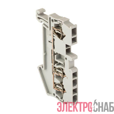 Колодка клеммная ST-2.5 28А 3 вывода пружинная сер. EKF plc-jxb-st-2.5-3