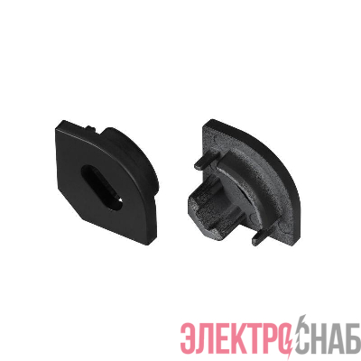 Заглушка SL-KANT-H10 BLACK с отверстием пластик (комплект) Arlight 049410