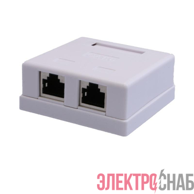 Розетка компьютерная 8P8C RJ-45 FTP кат.6 2 порта (DIY) SUPRLAN 10-0353-1