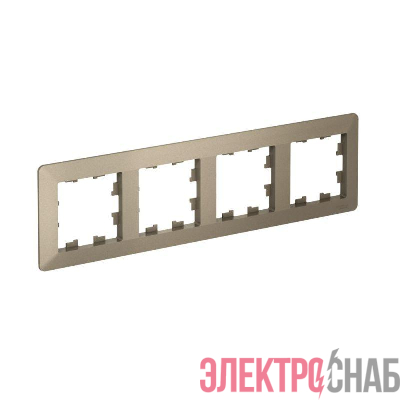 Рамка 4-м AtlasDesign Air шампань/дым. черн. SE ATN220504