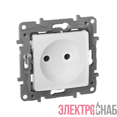 Розетка 1-м СП Etika 16А IP20 250В 2P без заземл. немецк. стандарт винтов. клеммы механизм бел. IEK 672220