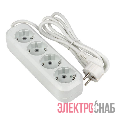 Удлинитель 4х2м с заземл. 16А IP20 Эксперт 3.0кВт ПВС 3х1 PROxima EKF UBA16-310-4-02
