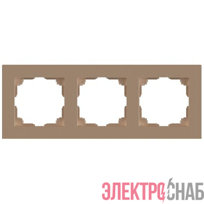 Рамка 3-м СП Accent 6-503-04 шампань Intro Б0063785
