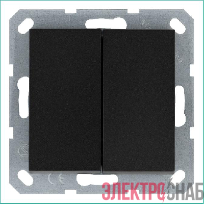 Переключатель проходной 2-кл. 10А IP20 механизм антрацит Jasmart G3022B