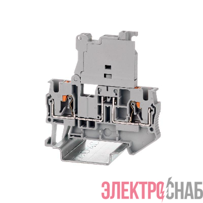 Клемма для предохранителя зажим push-in 2 точки подключения 4кв.мм сер. DKC VPR-4-HESI