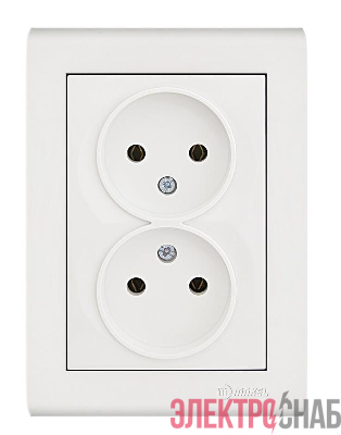 Розетка 2-м Manolya без заземл. бел. Makel 41001017