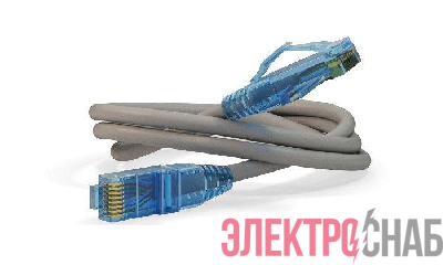 Патч-корд PC-LPM-UTP-RJ45-RJ45-C6-1.5M-LSZH-GY U/UTP кат.6 LSZH 1.5м сер. Hyperline 42237
