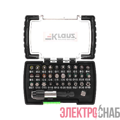 Набор бит с магнитным держателем пластиковый кейс 32 шт Kranz KR-92-0464