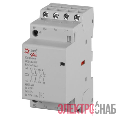 Контактор модульный КМ25-04 АС PRO NO-902-330 ЭРА Б0062286