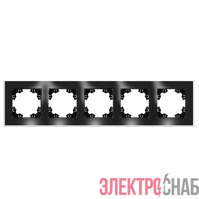 Рамка 5-м Афина стеклянная графит UNIVersal 2258