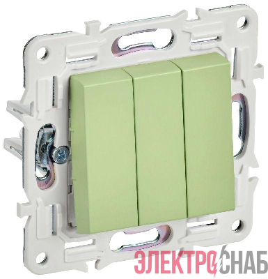 Выключатель 3-кл. SKANDY 10А SK-V11G мятный IEK SK-V30-0-10-K06