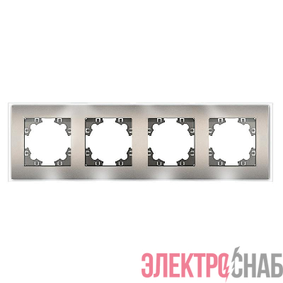 Рамка 4-м Афина стеклянная мокко UNIVersal 2287
