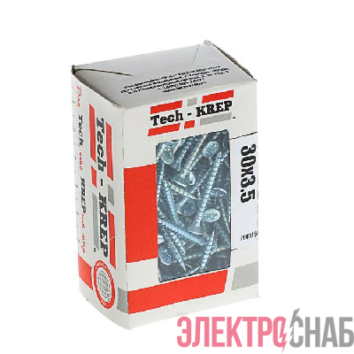 Шуруп универсальный 3.5х30 с потайной головкой цинк. (коробка) (уп.200шт) Tech-Krep/Zitar 102171